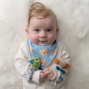 absorbent fleece lined bandana dribble bib for baby