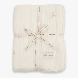 GOTS organic cotton muslin baby blanket