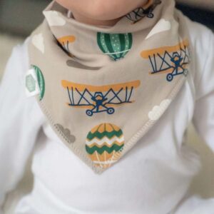 absorbent fleece lined bandana dribble bib for baby