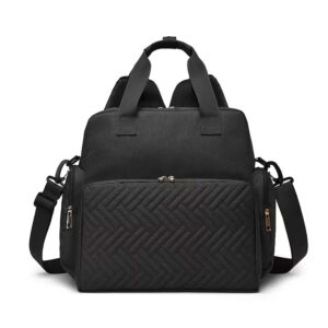 black baby changing bag backpack nappy diaper bag