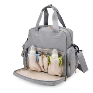 baby changing bag backpack grey