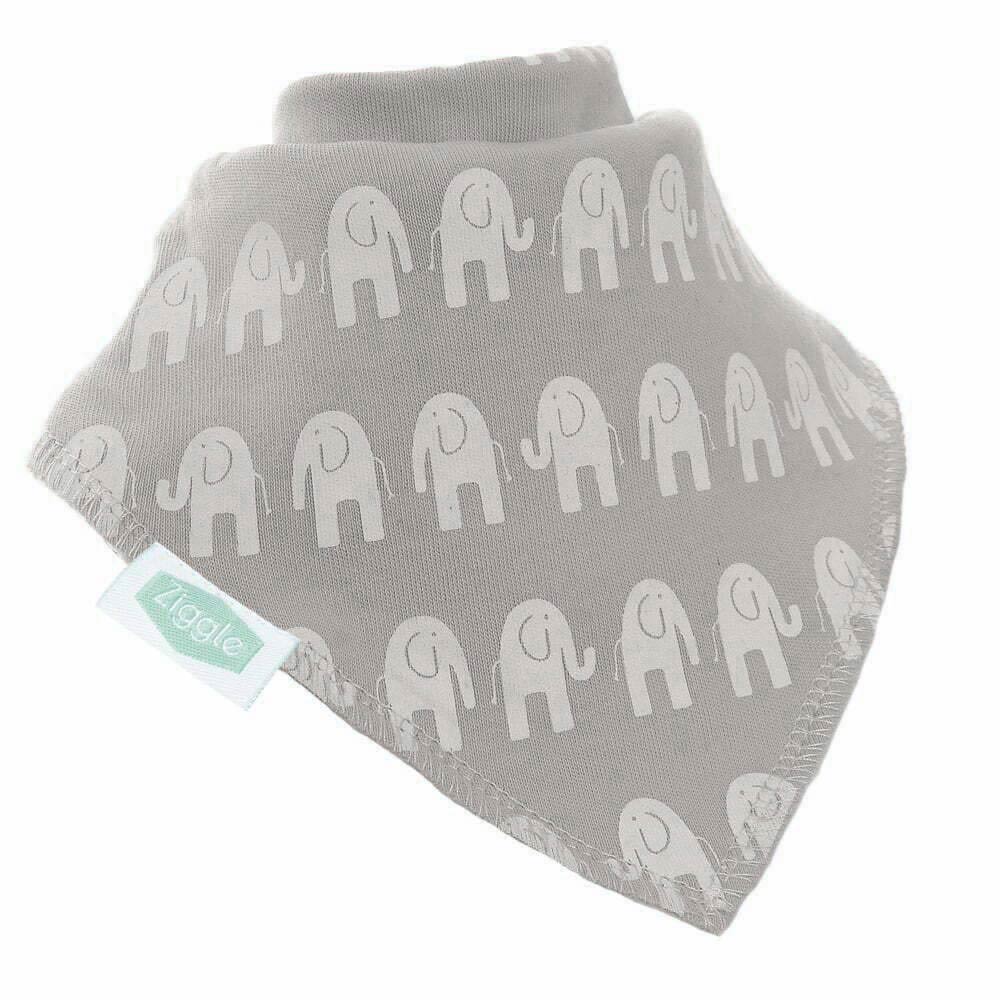 Grey & White Bandana Dribble Bib Set - Image 5