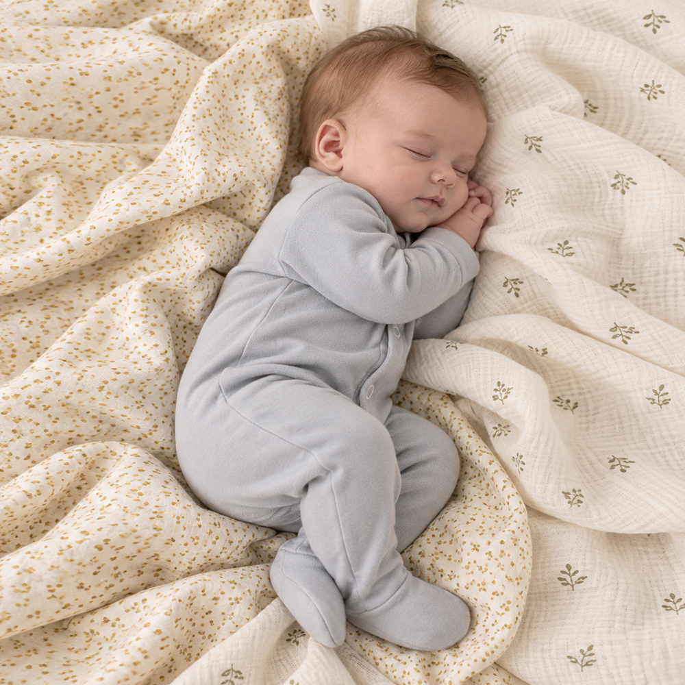 extra large GOTS organic baby muslin
