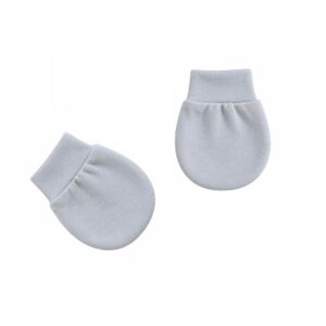 cotton baby scratch mitts mittens grey