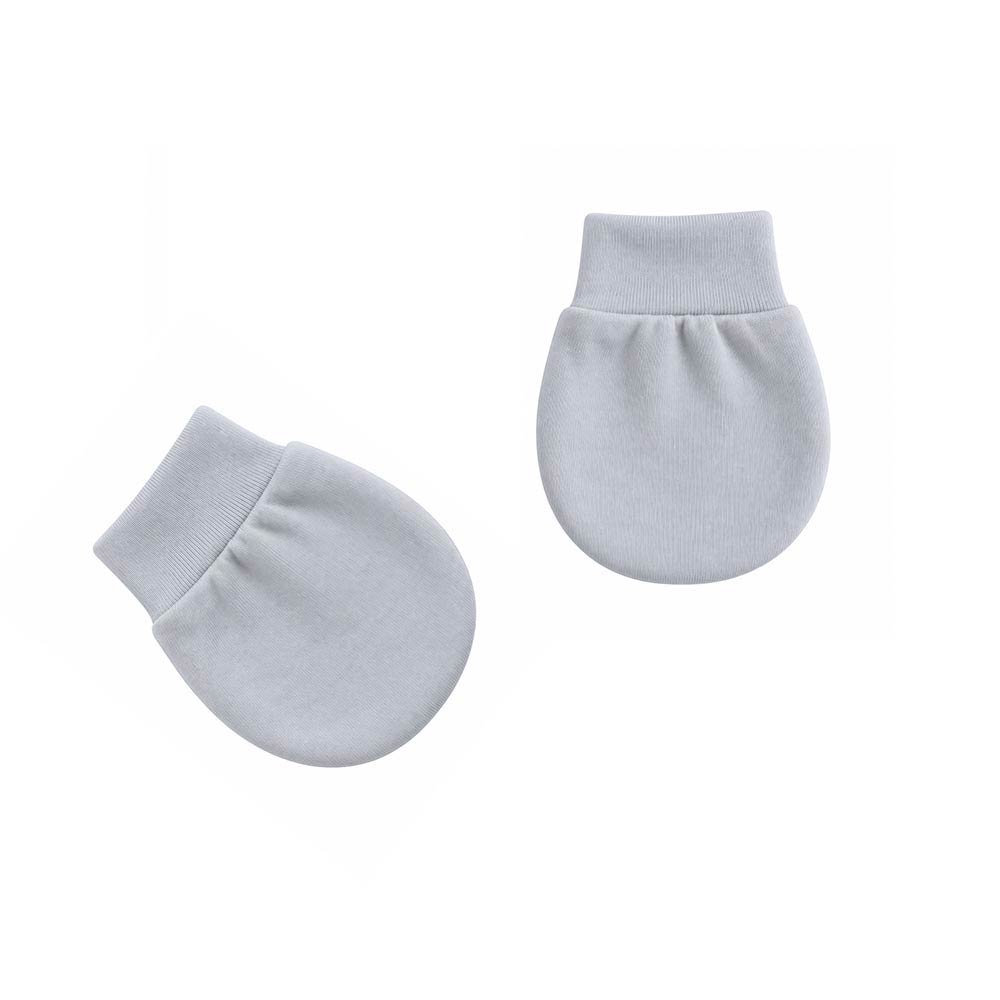 cotton baby scratch mitts mittens grey