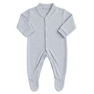 cotton baby sleepsuit all in one onesie babygrow grey