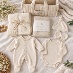 little beginnings organic baby gift hamper