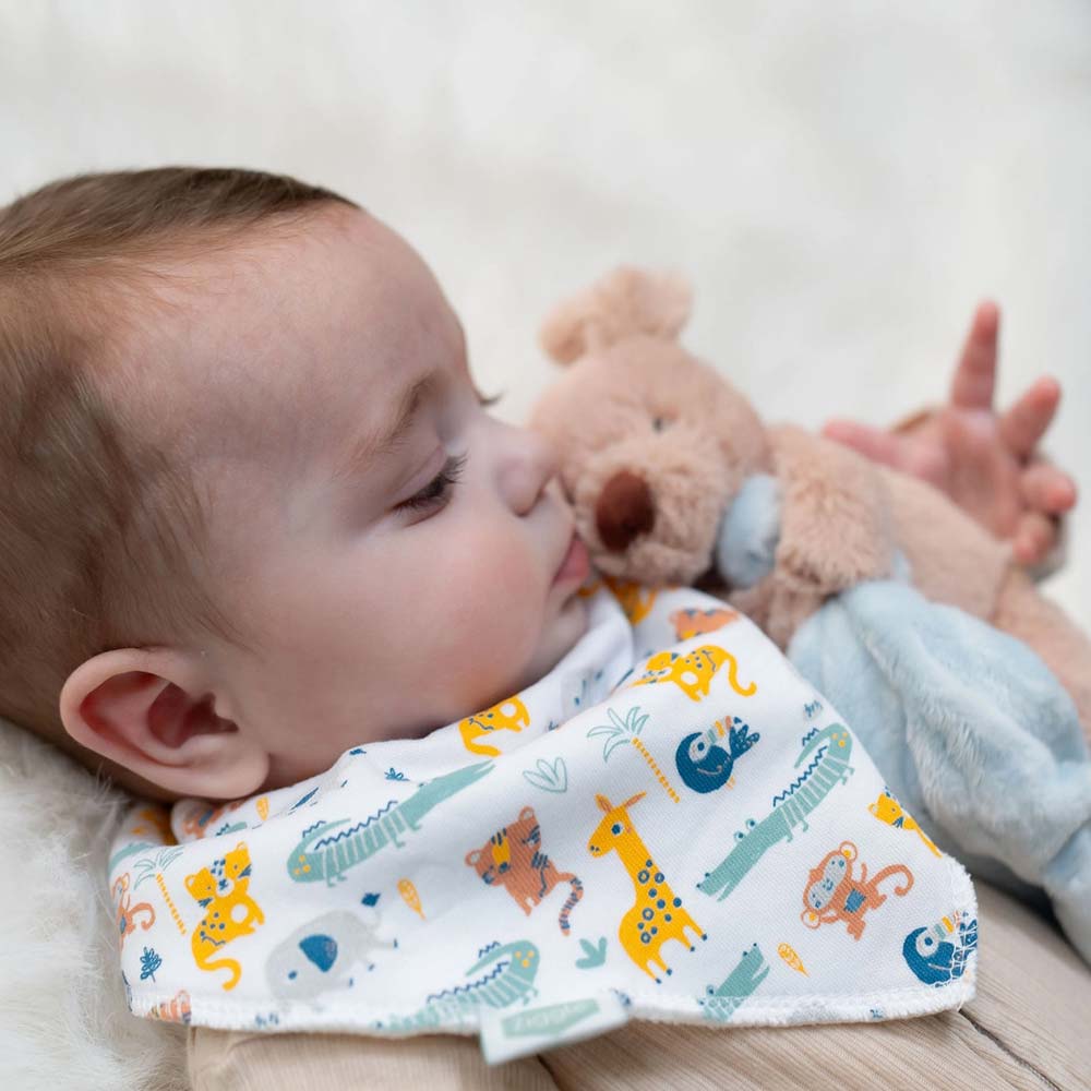 absorbent fleece lined bandana dribble bib for baby
