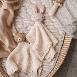 organic bunny comforter cuddle cloth lovey toy Avery Row