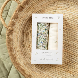 GOTS organic large muslin swaddle cloths Avery Row