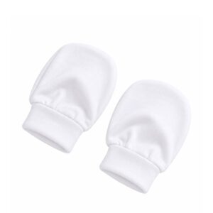 GOTS organic cotton baby scratch mitts mittens