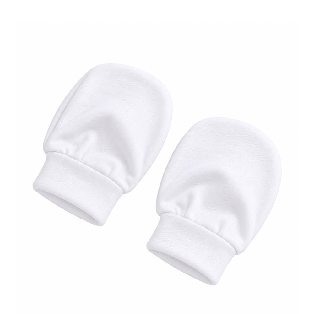 GOTS organic cotton baby scratch mitts mittens